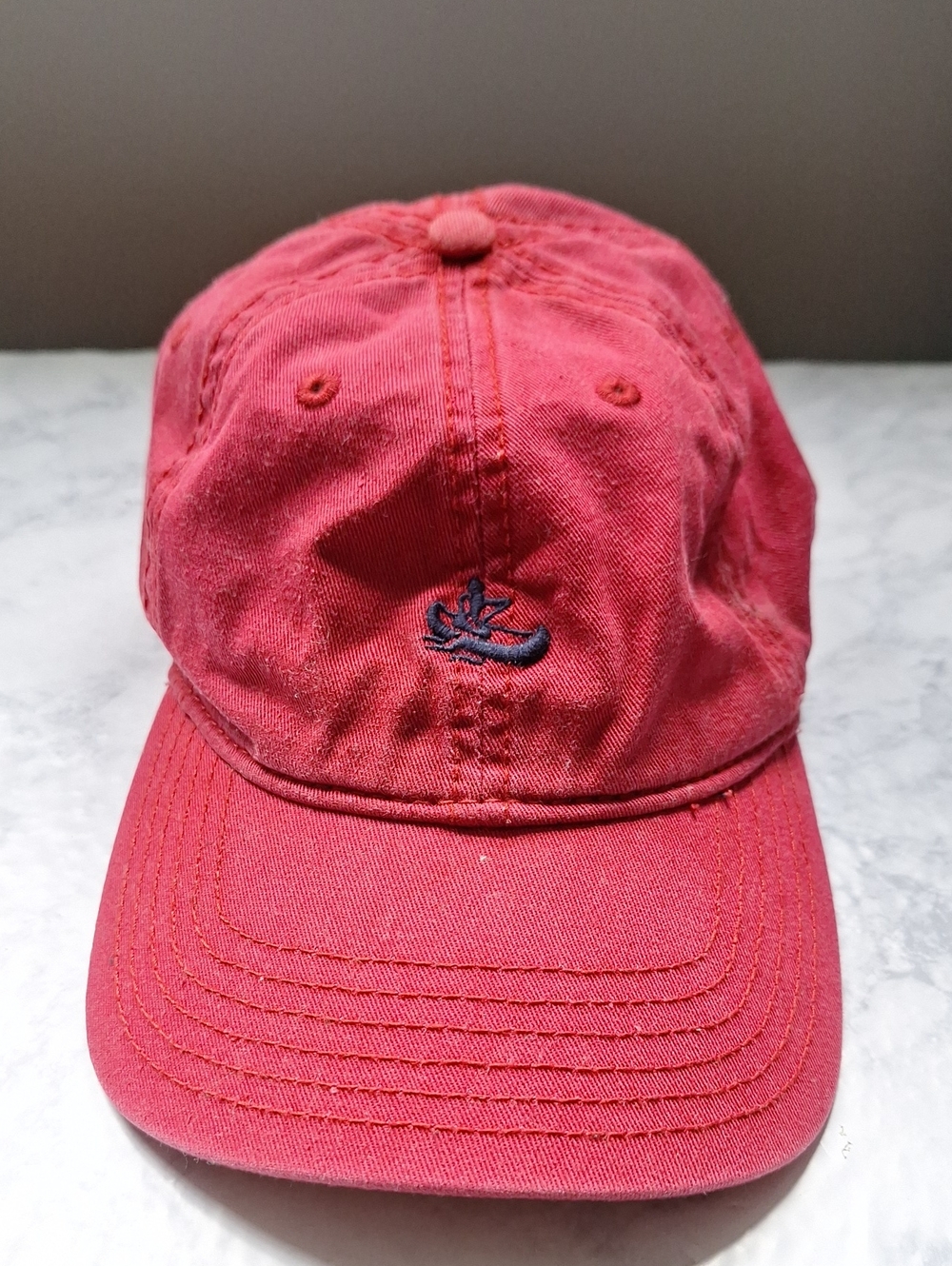 G.H. Bass & Co. Red Adjustable Cap with Brass Buckle